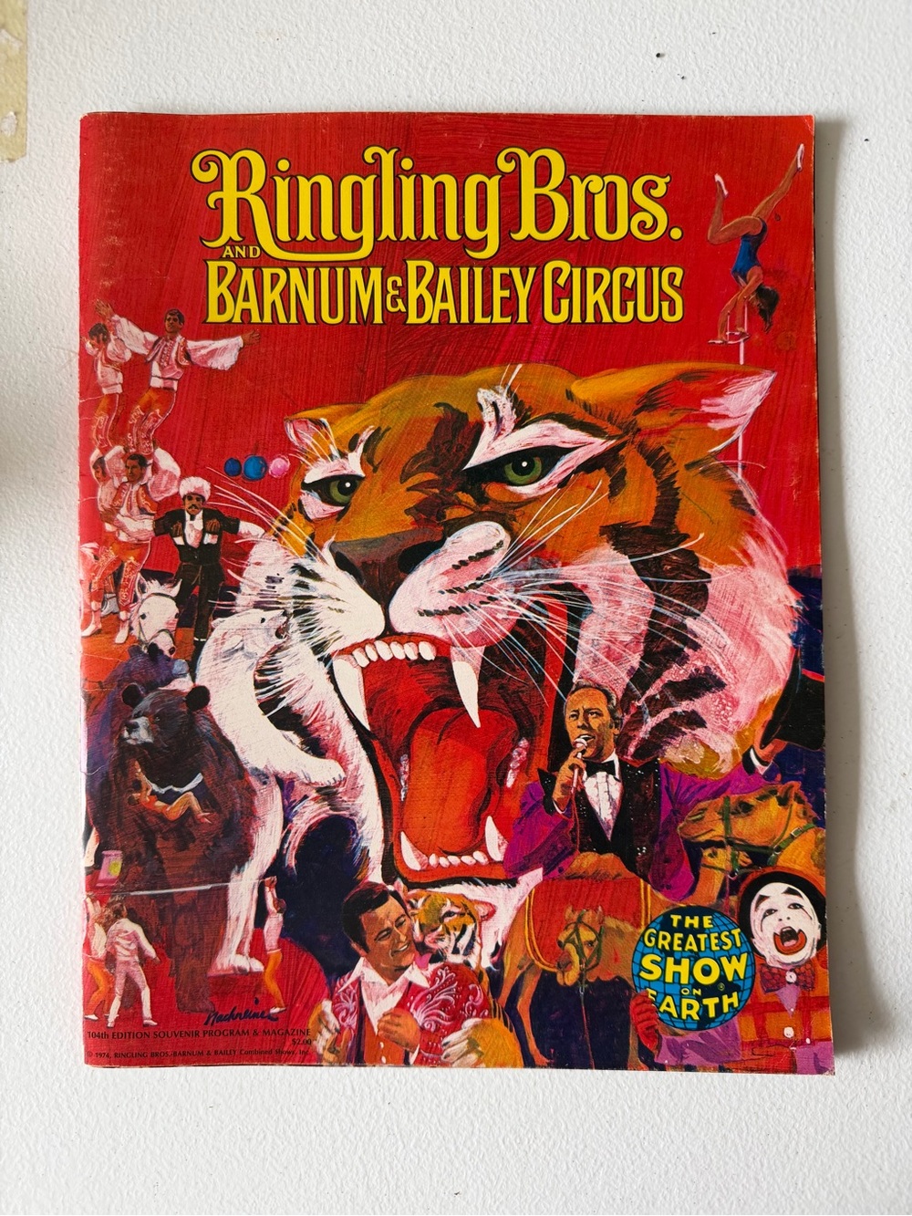 Ringling Bros & Barnum & Bailey Circus 1974 104th Edition Souvenir Vintage